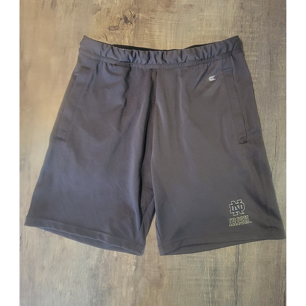 Colosseum Mens Notre Dame Fighting Irish Athletic Shorts Gray Size M Pockets